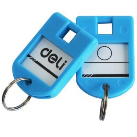 得力 钥匙牌钥匙标牌标签牌彩色钥匙分类牌(24个/筒)